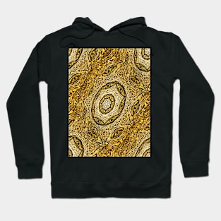 Magical Star Symbol In Gold Wavy Streams Hoodie